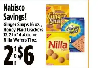 KTA Super Stores Nabisco Saving! Ginger Snaps 16 Oz., Honey Maid Crackers Or Nilla Wafers offer