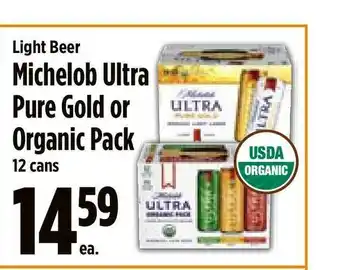 KTA Super Stores Michelob Ultra Pure Gold Or Organic Pack offer