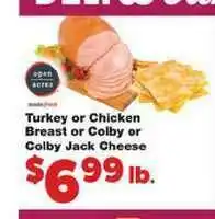 No Frills Supermarkets Turkey Or Chicken Breast Or Colby Or Colby Jack Cheese offer