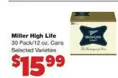 No Frills Supermarkets Miller High Life offer
