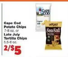 Cafe Cod Potato Chips Or Late July Tortilla Chips
