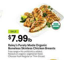 Nob Hill Raley's Purely Made Organic Boneless Skinless Chicken Breasts offer