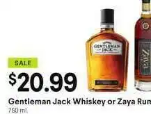 Nob Hill Gentleman Jack Whiskey Or Zaya Rum offer