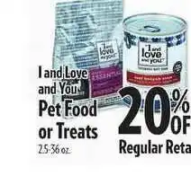 Reasors I And Love And You Pet Food Or Treats offer