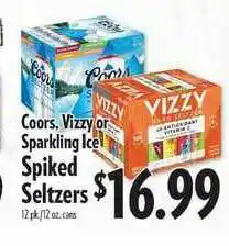 Reasors Coors , Vizzy Or Sparkling Ice Spiked Seltzers offer