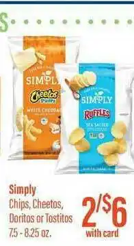Simply Chips , Cheetos , Doritos Or Tostitos