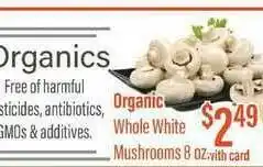 Organic Whole White Mushrooms