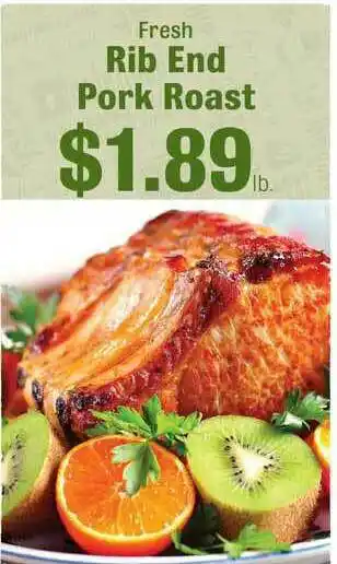 Robert Fresh Market Fresh Rib End Pork Roast offer