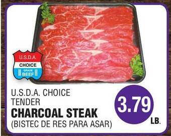 Carnicerias Jimenez U.s,d,a, Choice Tender Charcoal Steak (bistec De Res Para Asar) offer