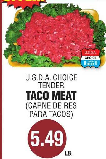 Carnicerias Jimenez U.s.d.a. Choice Tender , Taco Meat offer