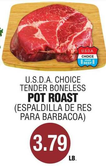 Carnicerias Jimenez U.s.d.a. Choice Tender Boneless , Pot Roast offer