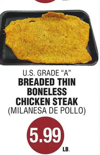Carnicerias Jimenez U.s. Grade ''a'' Breaded Thin Boneless Chicken Steak offer