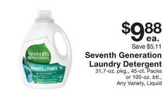 Fairway Store Market Seventh Generation Laundry Detergent offer