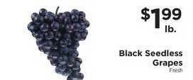 ShopRite Black Seedless Grapes offer