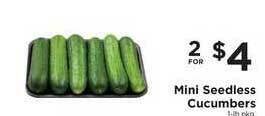 ShopRite Mini Seedless Cucumbers offer