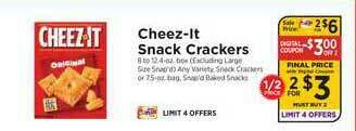 ShopRite Cheez-it Snack Crackers offer