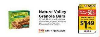 ShopRite Nature Valley Granola Bars offer