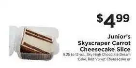 ShopRite Junior's Skyscraper Carrot Cheesecake Slice offer