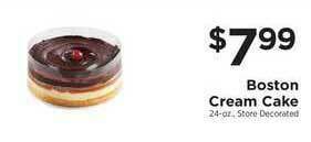 ShopRite Boston Cream Cake offer
