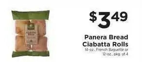 ShopRite Panera Bread Ciabatta Rolls offer