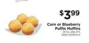 ShopRite Corn Or Blueberry Puffin Muffins offer