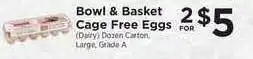 ShopRite Bown & Basket Cage Free Eggs offer
