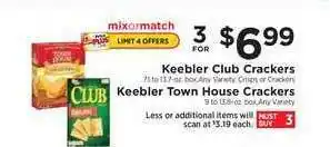 ShopRite Keebler Club Crackers , Keebler Town House Crackers offer