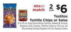ShopRite Tostitos Tortilla Chips Or Salsa offer