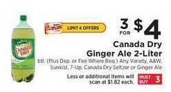 ShopRite Canada Dry Ginger Ale 2-liter offer