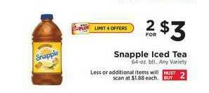 ShopRite Snapple Iced Tea offer
