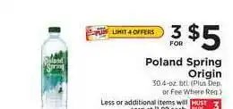 ShopRite Poland Spring Origin offer