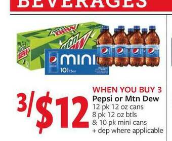 Fareway Pepsi Or Mtn Dew offer