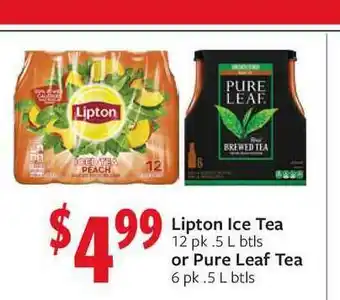 Fareway Lipton Ice Tea Or Pure Leaf Tea offer