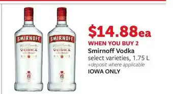 Fareway Smirnoff Vodka Select Varieties offer