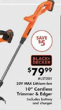 Valu Home Centers Black + Decker 20v Max Lithium-ion 10 offer