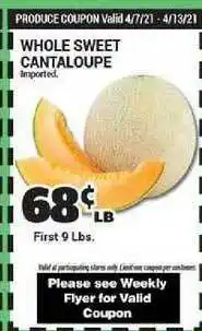 Cost Cutter Whole Sweet Cantaloupe offer