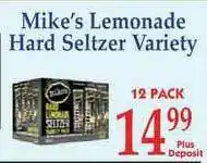 DeMoulas Market Basket Mike's Lemonade Hard Seltzer Variety offer