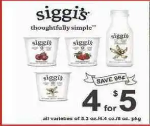 DeMoulas Market Basket Siggis Thoughtfully Simple offer