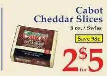 DeMoulas Market Basket Cabot Cheddar Slices offer