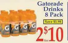 DeMoulas Market Basket Gatorade Drinks 8 Pack offer
