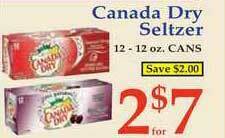 DeMoulas Market Basket Canada Dry Seltzer offer