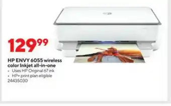 Staples Hp Envy 6055 Wireless Color Inkjet All-in-one offer