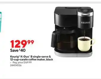 Staples Keurig K-duo B Singl-serve & 12-cup-carafe Coffee Maker offer