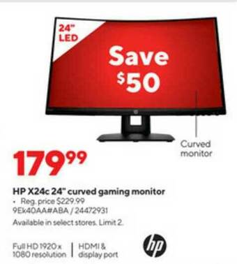 Staples HP X24c 24 offer
