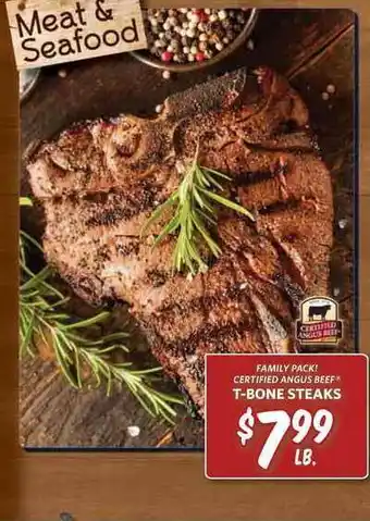 Breaux Mart Certified Angus Beef T-bone Steaks offer