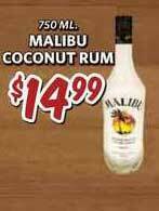 Breaux Mart Malibu Coconut Rum offer