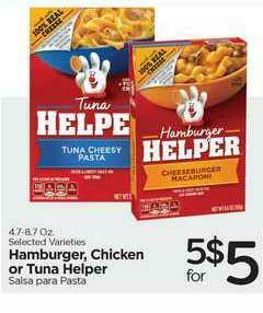 Edwards Food Giant Hamburger , Chicken Or Tuna Helper offer
