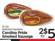 Edwards Food Giant Carolina Pride Smoked Sausage offer