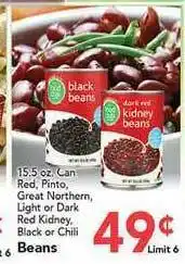Eurofresh Market Beans , Red, Pinto, Great Northern, Light Or Dark Red Kidney, Black Or Chili offer