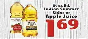 Eurofresh Market Indian Summer Cider Or Apple Juice offer